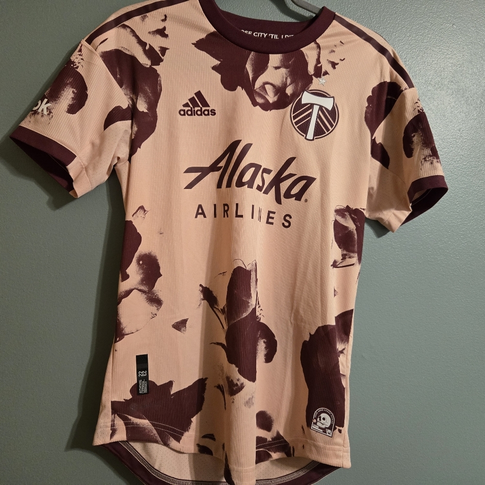 Portland Timbers x Adidas Alaska Airlines Pink & Maroon Soccer Jersey